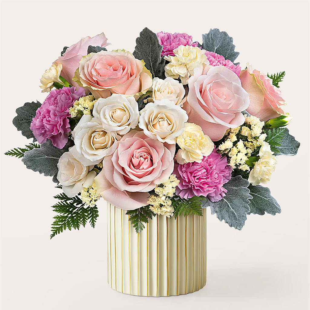 Blissful Moments Bouquet with Ivory Vase – Hallmark Flower Shoppe, Panama City FL