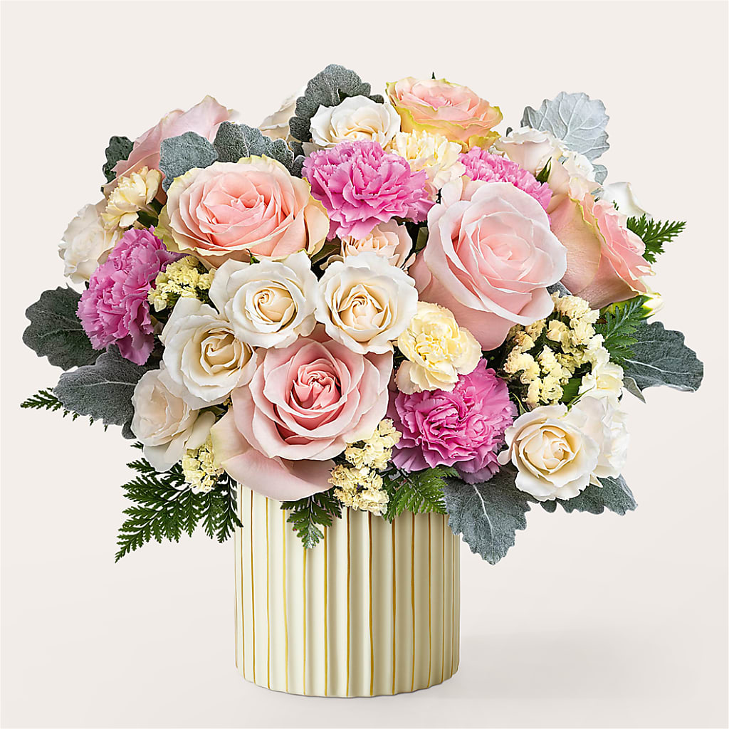Blissful Moments Bouquet with Ivory Vase – Hallmark Flower Shoppe, Panama City FL