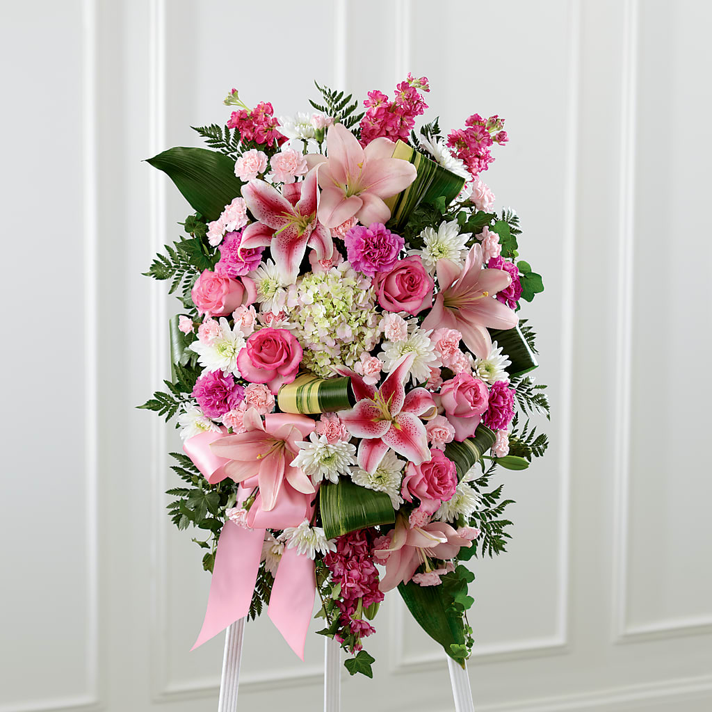Comforting Standing Spray – Hallmark Flower Shoppe, Panama City FL