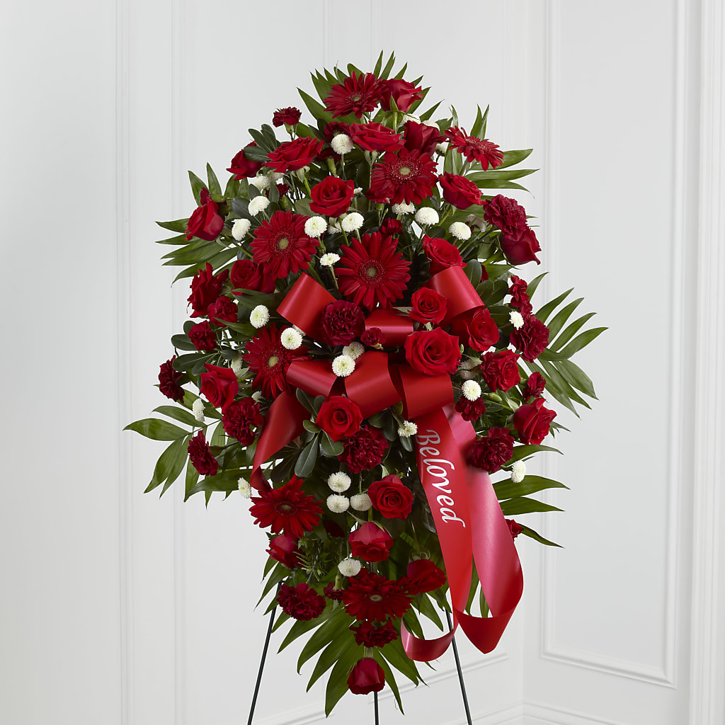 Treasured Memories Standing Spray – Hallmark Flower Shoppe, Panama City FL