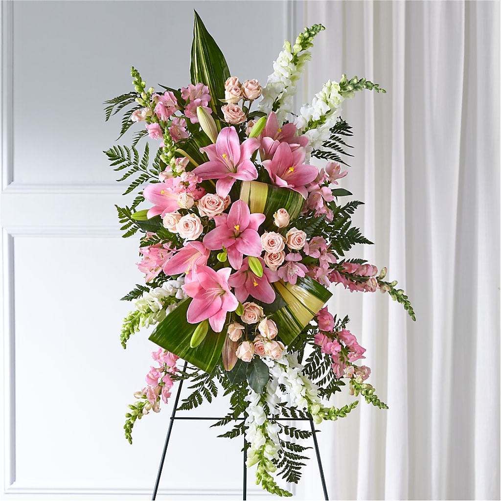 Elegant Embrace Standing Spray – Hallmark Flower Shoppe, Panama City FL