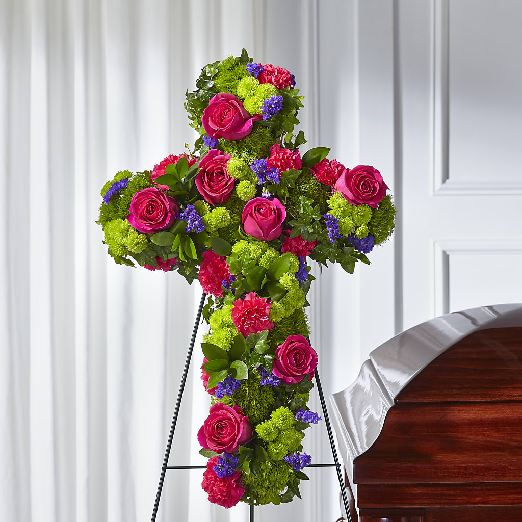 Tribute Rose Floral Cross – Hallmark Flower Shoppe, Panama City FL