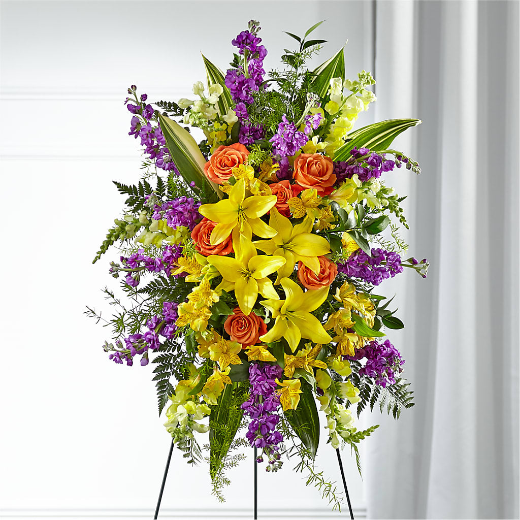 Thoughtful Prayers Standing Spray – Hallmark Flower Shoppe, Panama City FL