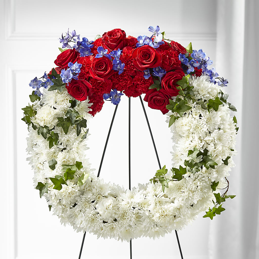 Patriotic Passion Wreath – Hallmark Flower Shoppe, Panama City FL
