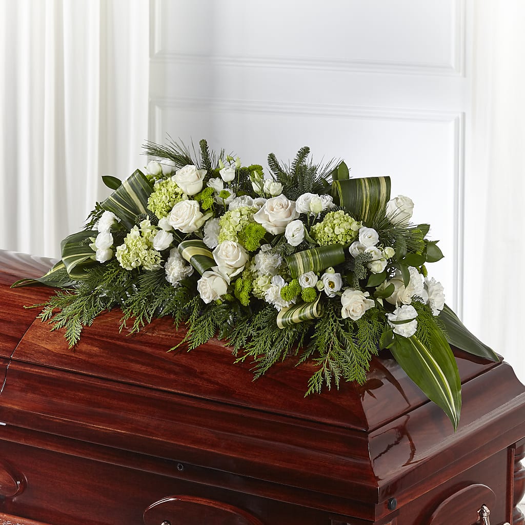 Hopeful Gesture Casket Spray – Hallmark Flower Shoppe, Panama City FL