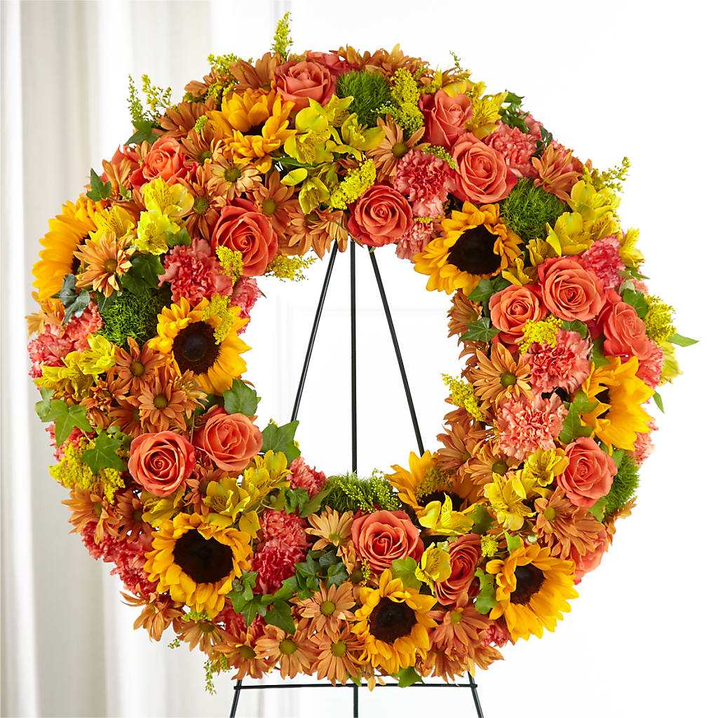 Autumnal Memories Wreath (Standard) – Hallmark Flower Shoppe, Panama City FL