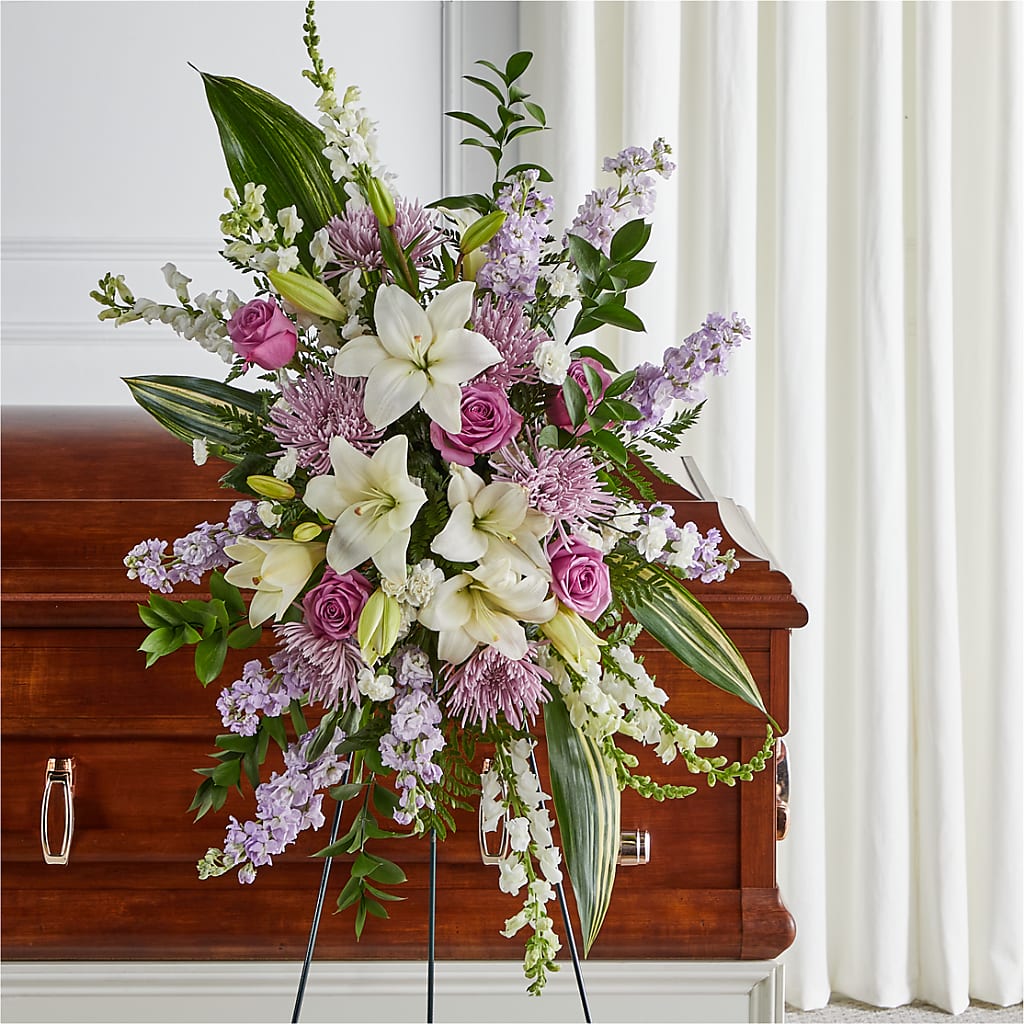 Grateful Hearts Standing Spray – Hallmark Flower Shoppe, Panama City FL