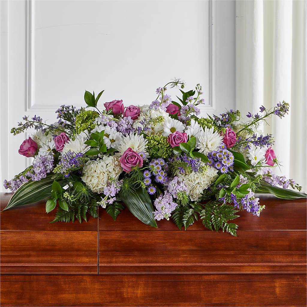 Meadows of Serenity Casket Spray – Hallmark Flower Shoppe, Panama City FL
