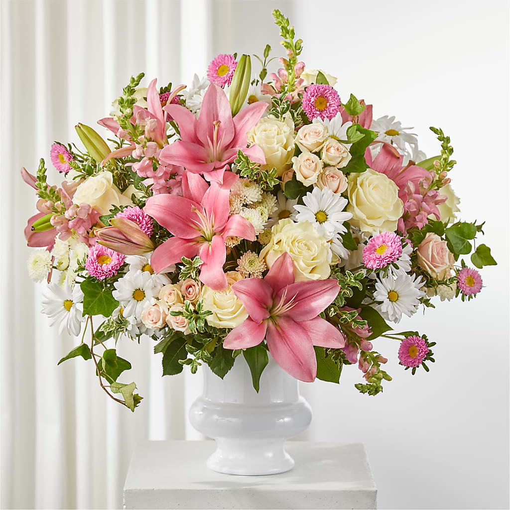 Empathetic Blooms Urn Arrangement – Hallmark Flower Shoppe, Panama City FL