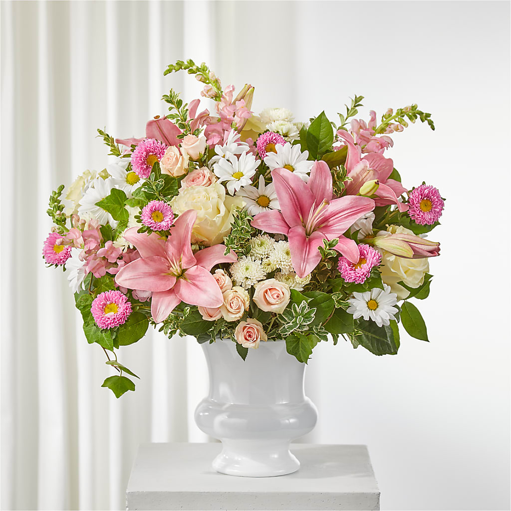 Empathetic Blooms Urn Arrangement – Hallmark Flower Shoppe, Panama City FL
