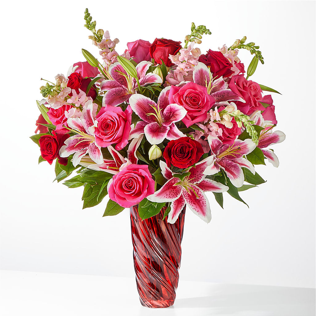 Always You Bouquet with Luxe Swirl Vase – Hallmark Flower Shoppe, Panama City FL