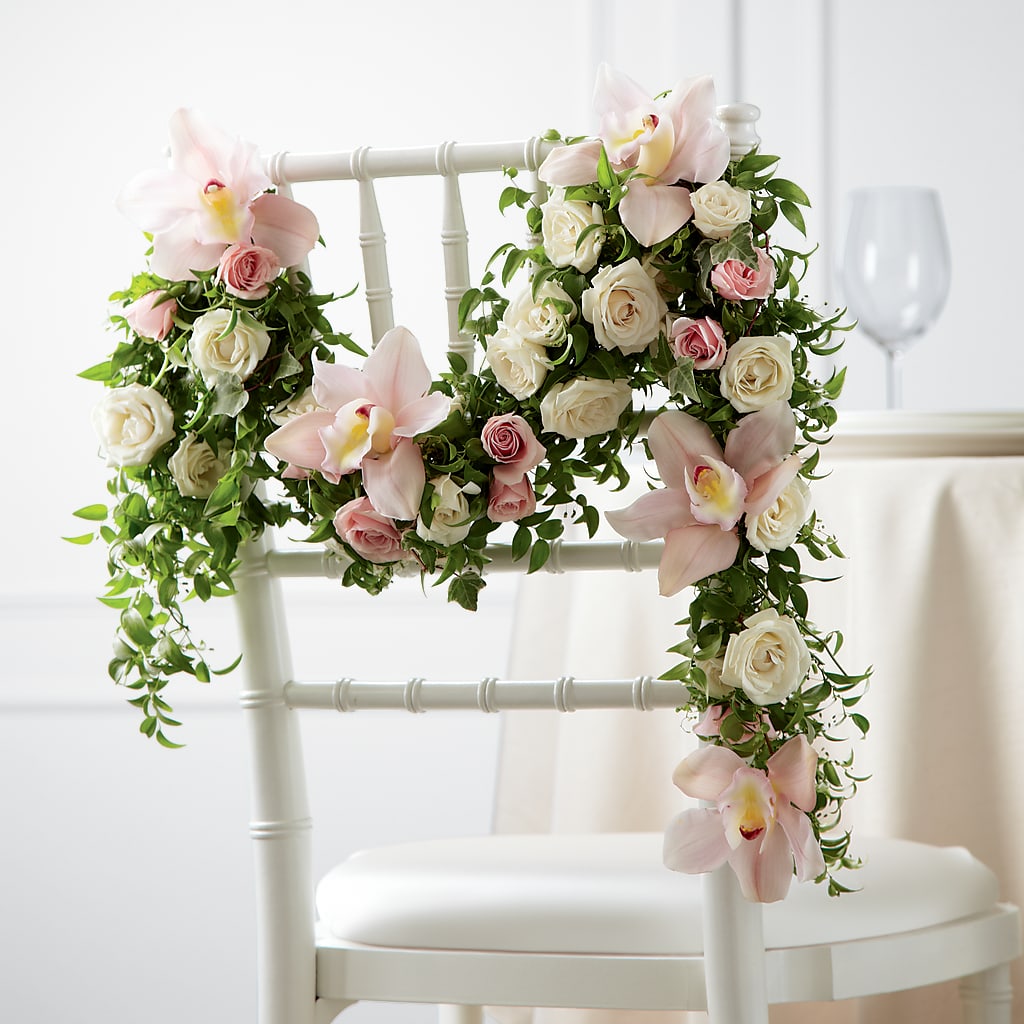 Orchid Rose Chair Décor – Hallmark Flower Shoppe, Panama City FL