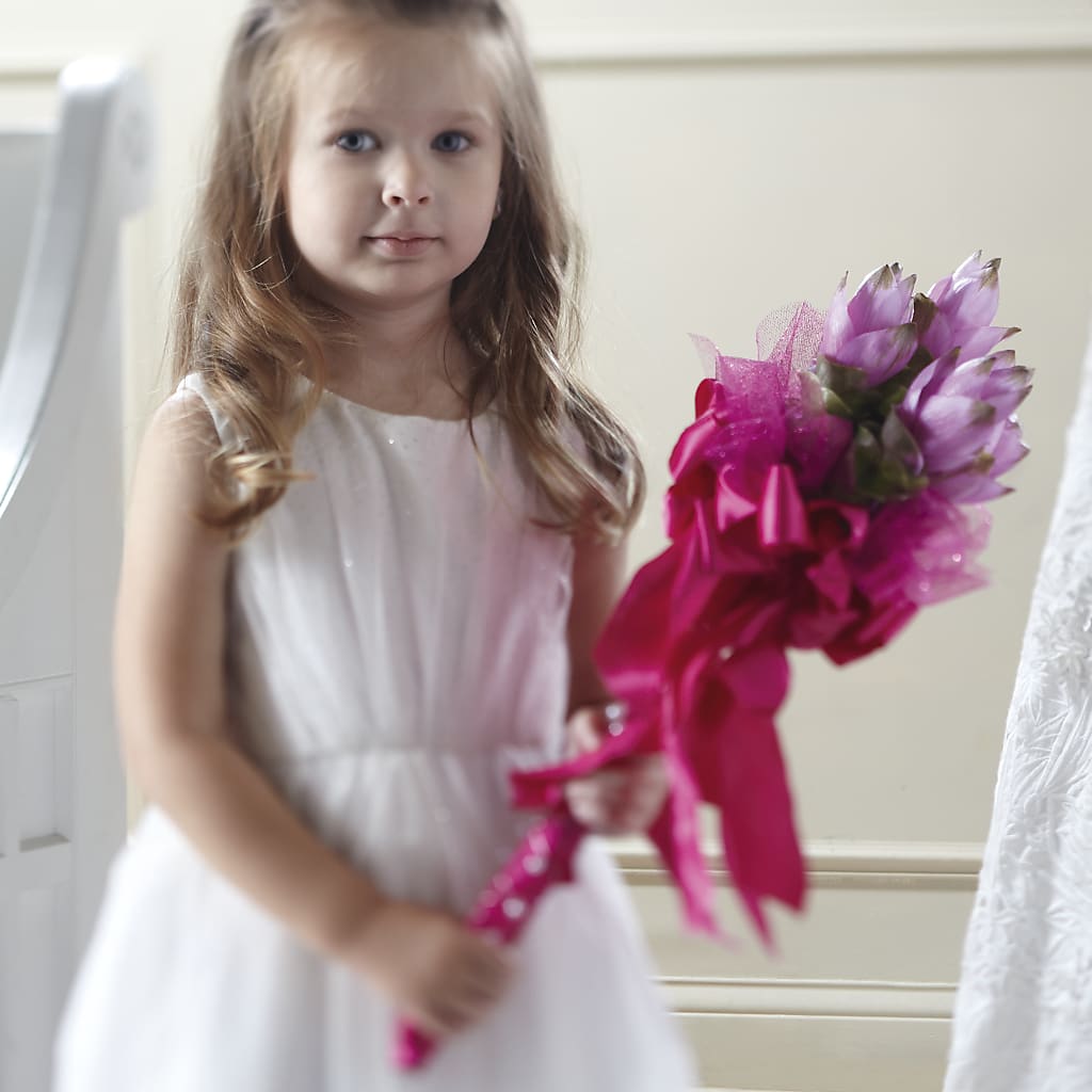 Sparkle Pink Flower Girl Bouquet – Hallmark Flower Shoppe, Panama City FL