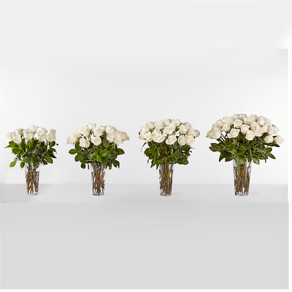 Long Stem White Rose Bouquet –  Hallmark Flower Shoppe, Panama City FL