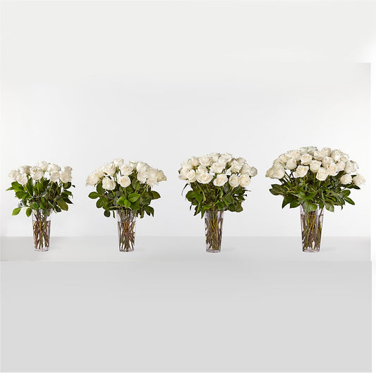 Long Stem White Rose Bouquet –  Hallmark Flower Shoppe, Panama City FL