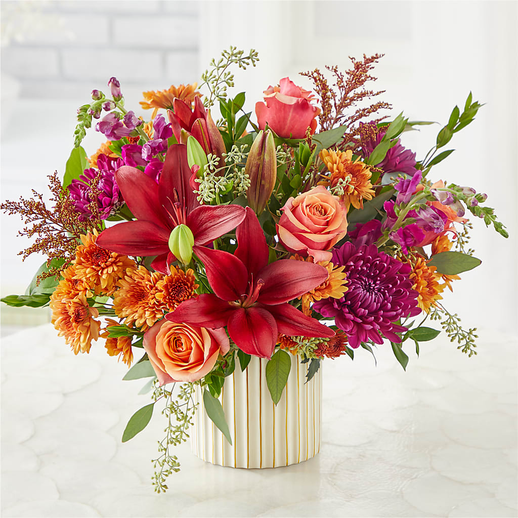 Burgundy Landscape Bouquet –  Hallmark Flower Shoppe, Panama City FL