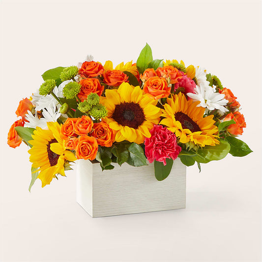 Sun-drenched Blooms Box Bouquet –  Hallmark Flower Shoppe, Panama City FL
