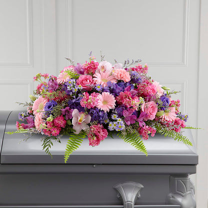 Glorious Garden Casket Spray –  Hallmark Flower Shoppe, Panama City FL
