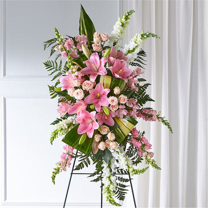 Elegant Embrace Standing Spray –  Hallmark Flower Shoppe, Panama City FL