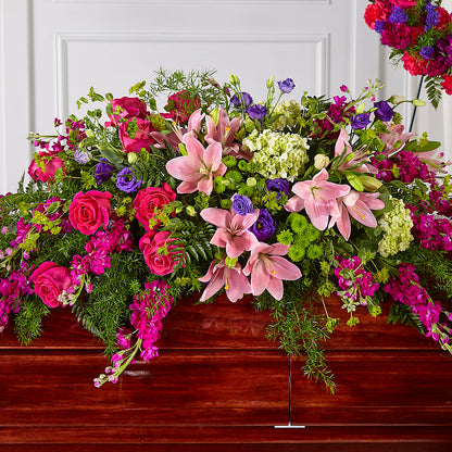 Radiant Tribute Casket Spray –  Hallmark Flower Shoppe, Panama City FL