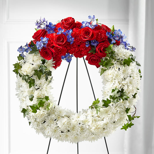 Patriotic Passion Wreath –  Hallmark Flower Shoppe, Panama City FL