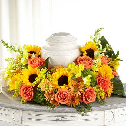 Faithful Sunflower Cremation Adornment –  Hallmark Flower Shoppe, Panama City FL