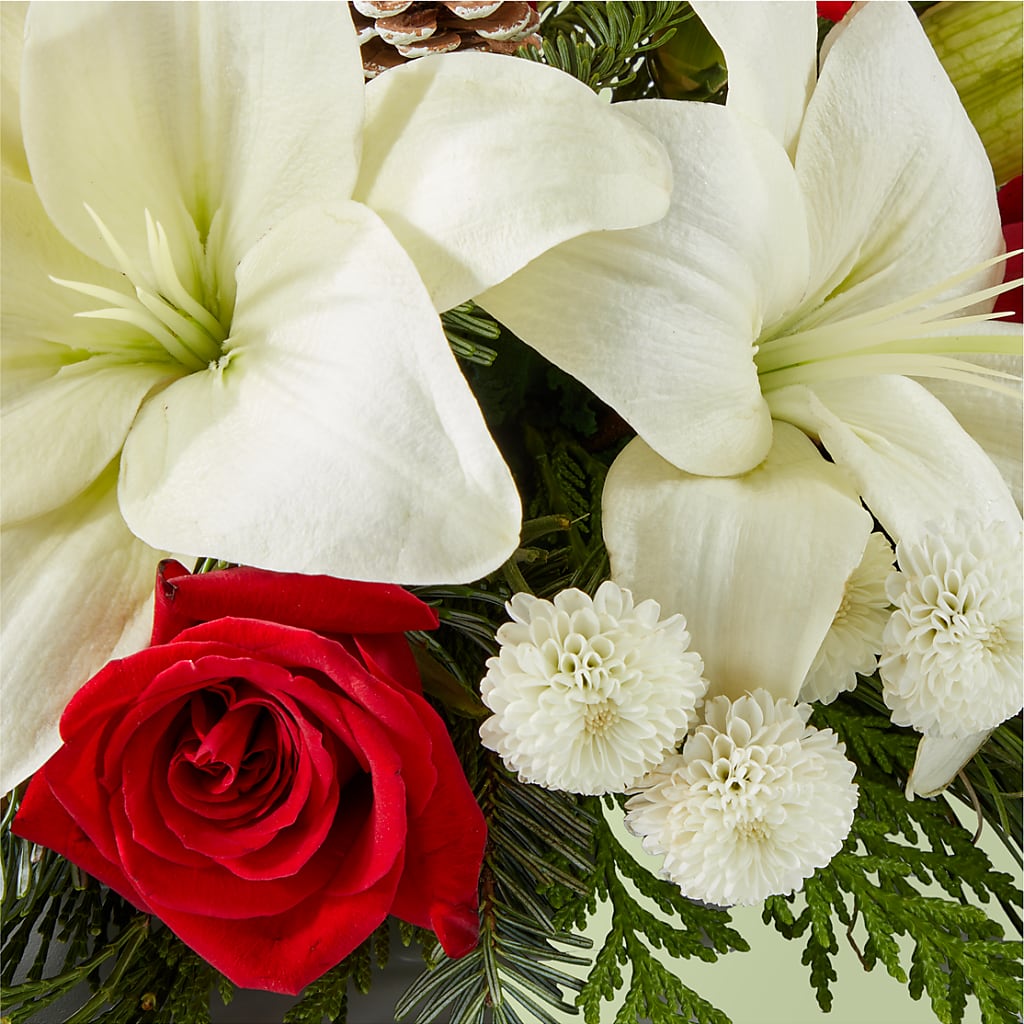 Seasonal Festivities Centerpiece –  Hallmark Flower Shoppe, Panama City FL