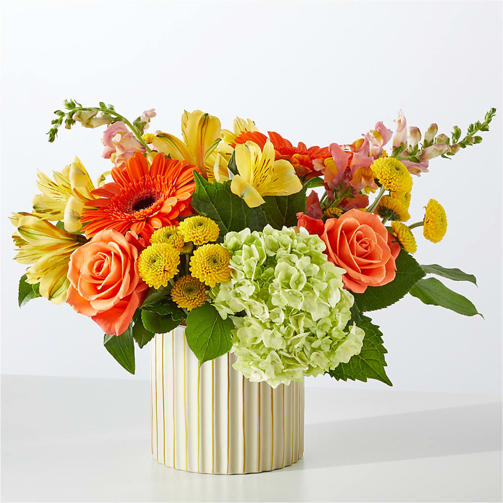 Autumn Sunshine Bouquet with Ivory Vase –  Hallmark Flower Shoppe, Panama City FL