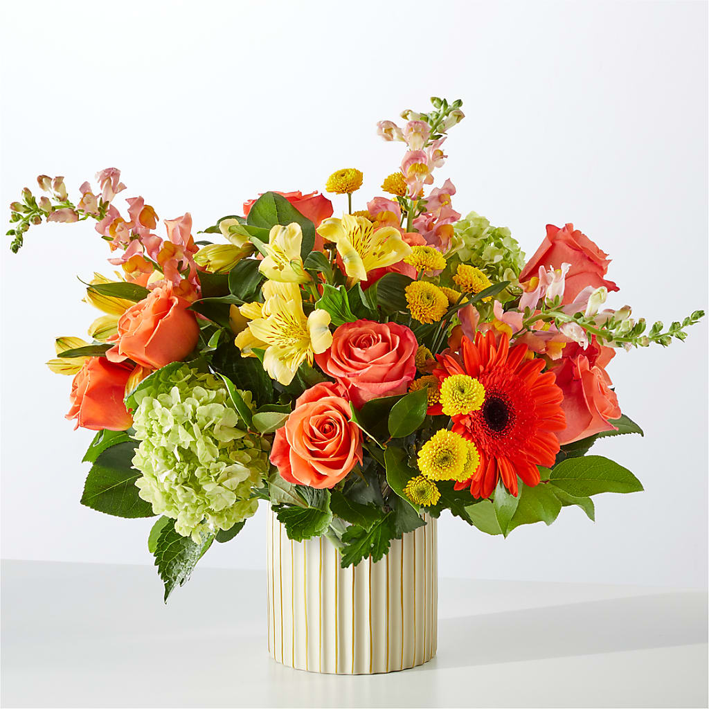 Autumn Sunshine Bouquet with Ivory Vase –  Hallmark Flower Shoppe, Panama City FL