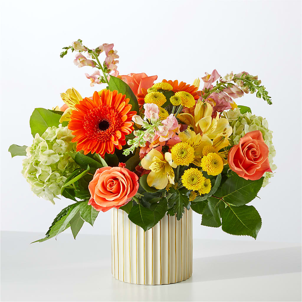 Autumn Sunshine Bouquet with Ivory Vase –  Hallmark Flower Shoppe, Panama City FL