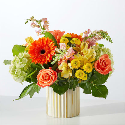 Autumn Sunshine Bouquet with Ivory Vase –  Hallmark Flower Shoppe, Panama City FL