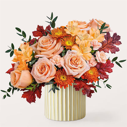 Spiced Latte Bouquet with Ivory Vase –  Hallmark Flower Shoppe, Panama City FL