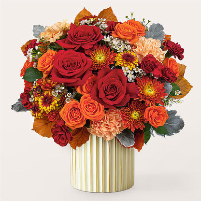 Merlot Bouquet with Ivory Vase –  Hallmark Flower Shoppe, Panama City FL