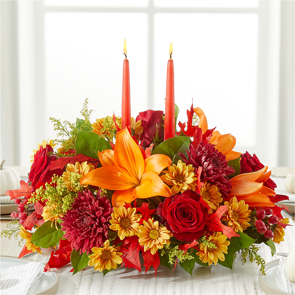 Autumn's Embrace Centerpiece –  Hallmark Flower Shoppe, Panama City FL