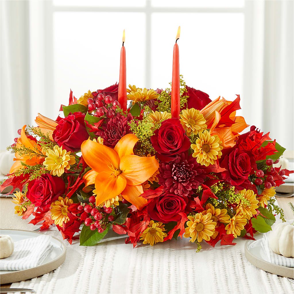 Autumn's Embrace Centerpiece –  Hallmark Flower Shoppe, Panama City FL