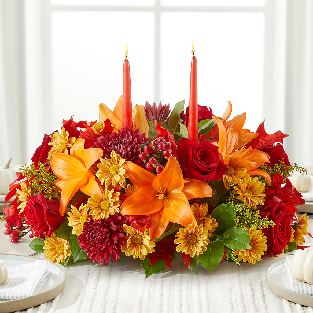 Autumn's Embrace Centerpiece –  Hallmark Flower Shoppe, Panama City FL